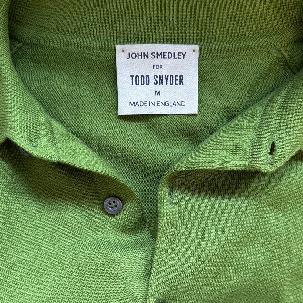 John Smedley Olive Green Polo Shirt